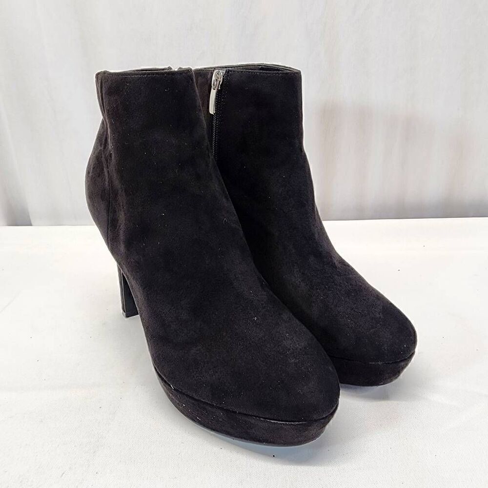 Nine West Glowup Platform Booties Size 8 Black